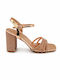 Sandals with Gold Strass