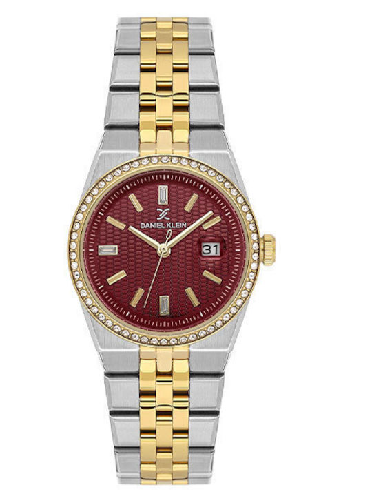 Daniel Klein Womens Battery Watch with Silver M...