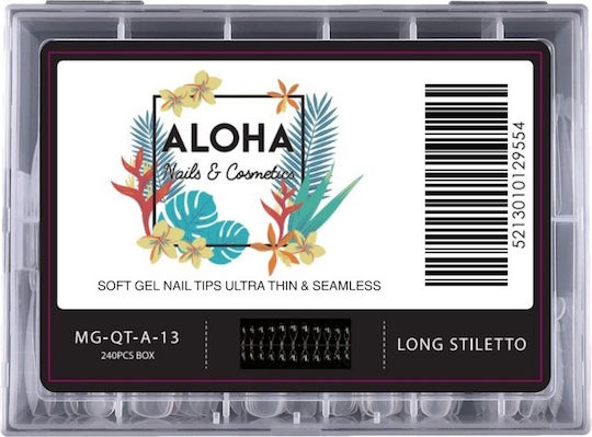 Aloha Tips Νυχιών Διάφανα 240τμχ MG-QT-A-13