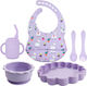 Queen Mother Feeding Set Unicorn Silicone With ...