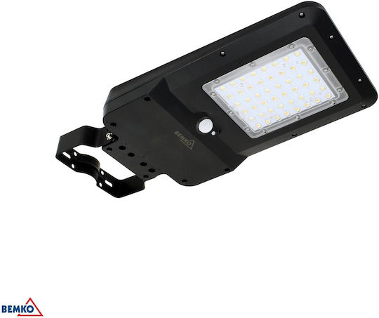 Bemko Solar Road Light 20W 3000lm Cold White 6000K with Motion Sensor and Remote Control IP65