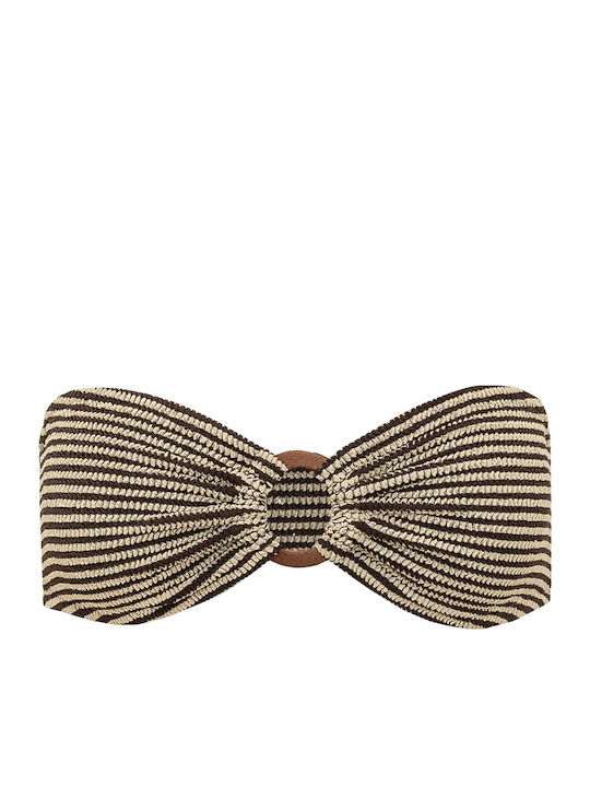Strapless Bikini Top Brown-Beige