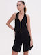 Women's Black Jean Bermuda