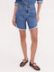 Women's Jean Bermuda Mid Blue