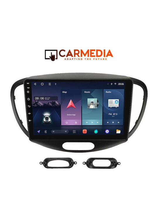 Carmedia Car Audio System for Hyundai i10 2008-2013 Bluetooth USB WiFi GPS Apple CarPlay Android Auto with 9" Touch Screen