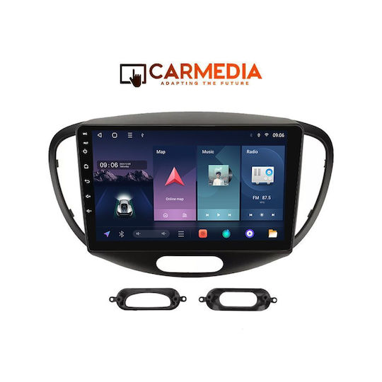 Carmedia Car Audio System for Hyundai i10 2008-2013 Bluetooth USB WiFi GPS Apple CarPlay Android Auto with 9" Touch Screen
