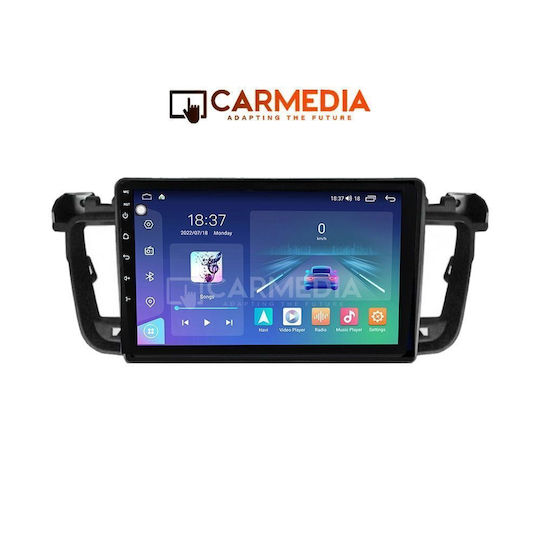 Carmedia Car Audio System for Peugeot 508 2010-2015 Bluetooth USB WiFi GPS Apple CarPlay Android Auto with 9" Touch Screen