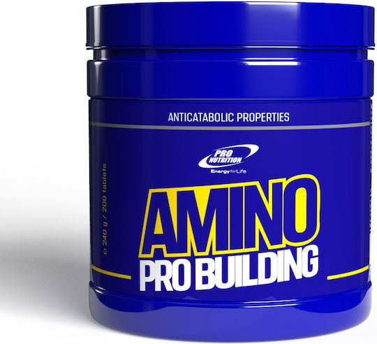 Amino Pro Building Συμπλήρωμα Αμινοξέων Πρωτεΐνη Βοδινού Bcaa & Αργινίνη 200 Ταμπλέτες