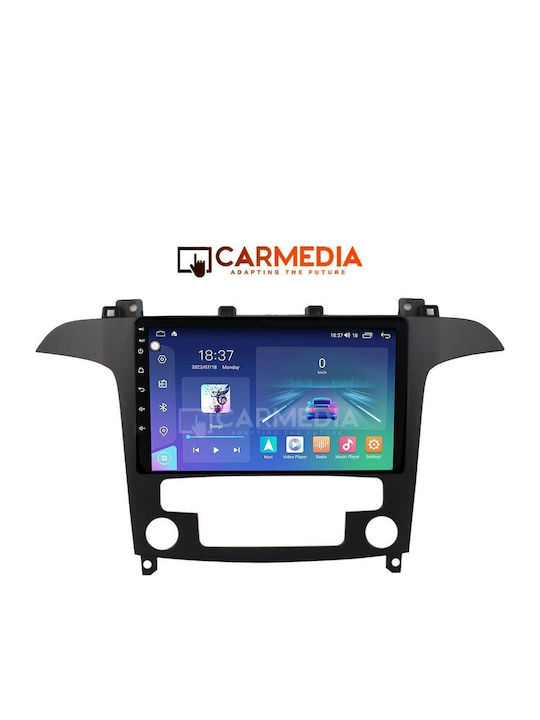 Carmedia Car Audio System for Ford S-Max 2006-2014 with Clima Bluetooth USB Wi-Fi GPS Apple CarPlay Android Auto with 9-Inch Touch Screen