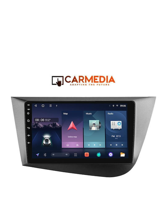Carmedia Auto-Audiosystem für Seat Leon 2005-2012 mit Touchscreen 9" Bluetooth USB Wi-Fi GPS Apple CarPlay Android Auto