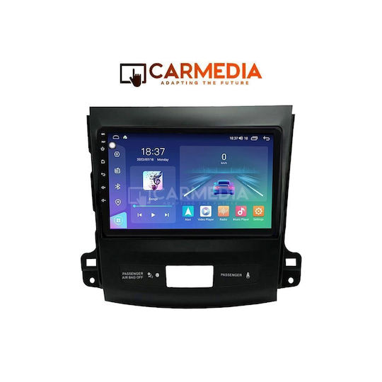 Carmedia Автомобилна Аудио Система за Peugeot 4007 Mitsubishi Outlander Citroen C-Crosser 2007 (Bluetooth/USB/Wi-Fi/GPS/Apple CarPlay/Android Auto) с Touch Screen 9"