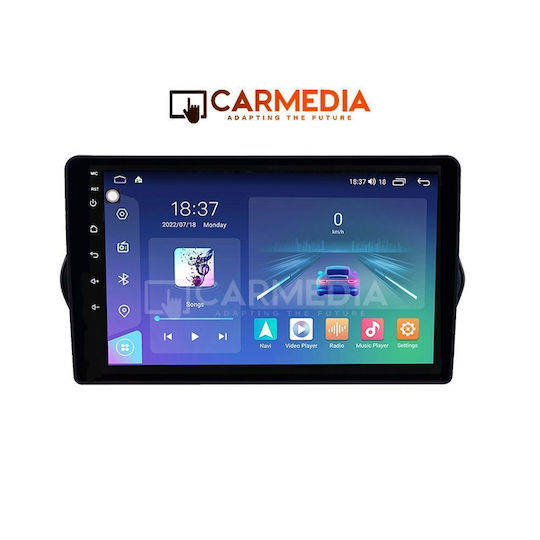 Carmedia Ηχοσύστημα Αυτοκινήτου για Fiat Tipo 2015-2018 (Bluetooth/USB/WiFi/GPS/Apple-Carplay/Android-Auto) με Οθόνη Αφής 9"