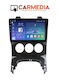 Carmedia Car Audio System for Peugeot 3008 2008-2016 with A/C Bluetooth USB WiFi GPS Apple CarPlay Android Auto with 9" Touch Screen