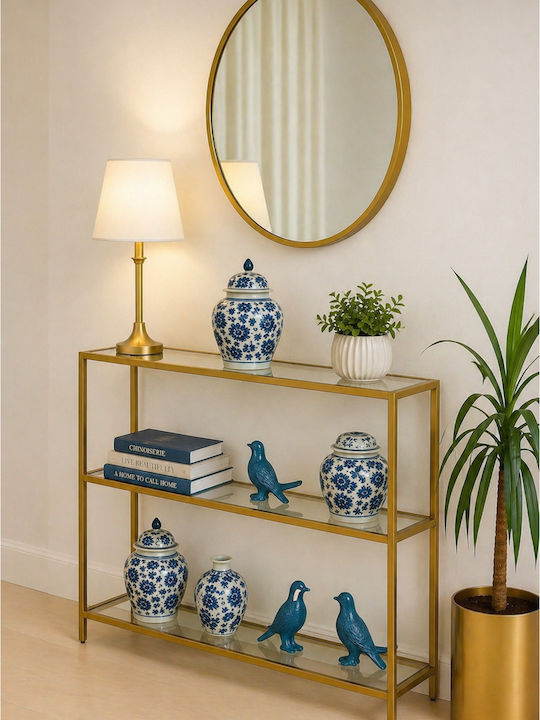 Metallic Gold Console L100xW20xH90cm
