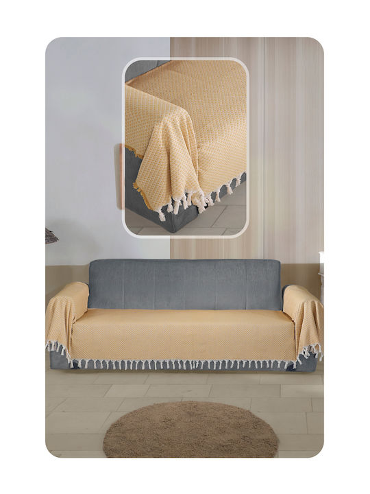 SteweHome SteweHome Dreisitzer-Sofa Wurf 115x300cm Gelbe