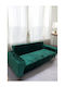SteweHome Sofa Throw 2 Seater Velvet 180x230cm Green