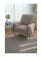 SteweHome Armchair Throw 170x210cm Brown