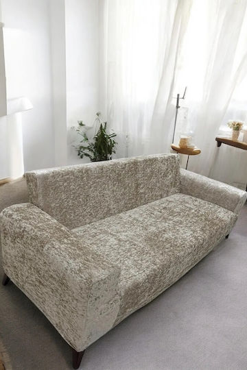 SteweHome Velvet Sofa Throw 2 Seater 180x230cm Brown