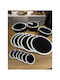 SteweHome Black Wicker Placemats 33x33cm 15 Pieces