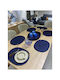 SteweHome Tischsets Korbweide Blau 40x30cm 7 Stück