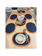 SteweHome Wicker Orange Placemats 40x30cm 7 Pieces