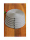 SteweHome Round Fabric Gray Placemats 32cm 6 Pieces