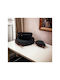 SteweHome Black Wicker Placemats 33x33cm 13 Pieces