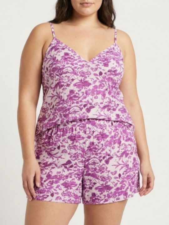 Asel Asel Damen Schlafanzug & Pyjamas Sommer Lila