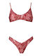 Set Bikini με Ελαφριά Ενίσχυση Κόκκινο