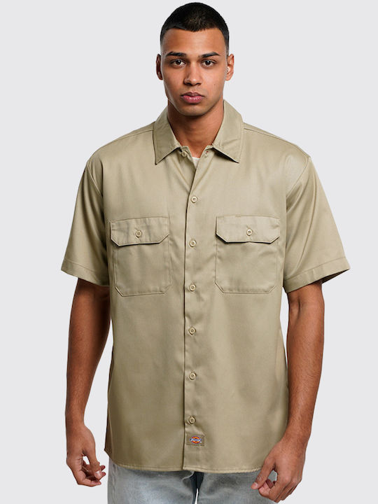 Dickies Work Shirt Κοντομάνικο Πουκάμισο Χακί