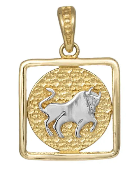 Charm Semn Zodiacal Taur Din Aur 9K