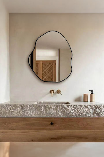 SteweHome STE-021123-V42217-129431 Wandspiegel Asymmetrischer Weißer 90x80cm SteweHome STE-021123-V42217-129431 Wandspiegel Asymmetrischer Weißer 90x80cm