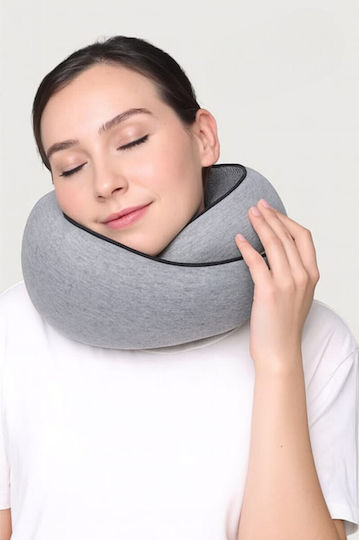 SteweHome Memory Foam Travel Pillow with Carry Case Gray