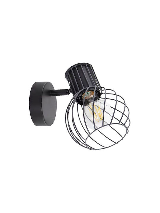 Vivalux Wall Lamp with E14 Socket Black 12x12x15cm
