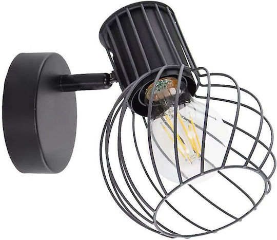 Vivalux Wall Lamp with E14 Socket Black 12x12x15cm
