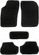 Car Mats Luxury Quality Black Compatible Toyota Starlet Model 1989-1999 Set of 5