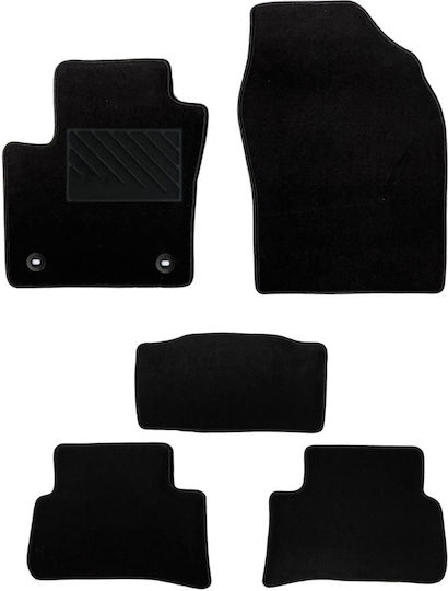 Car Mats Carpet Economy Quality Black Compatible Toyota C-HR Model 2023-Present 5 Pieces