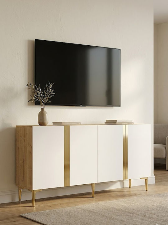 Έπιπλο Τηλεόρασης Χρυσό Μ150xΠ32xΥ75cm