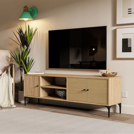 Wall-Mounted Yellow TV Stand 150x35x51 cm