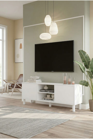 TV-Ständer Weiß M160xP40xH59cm
