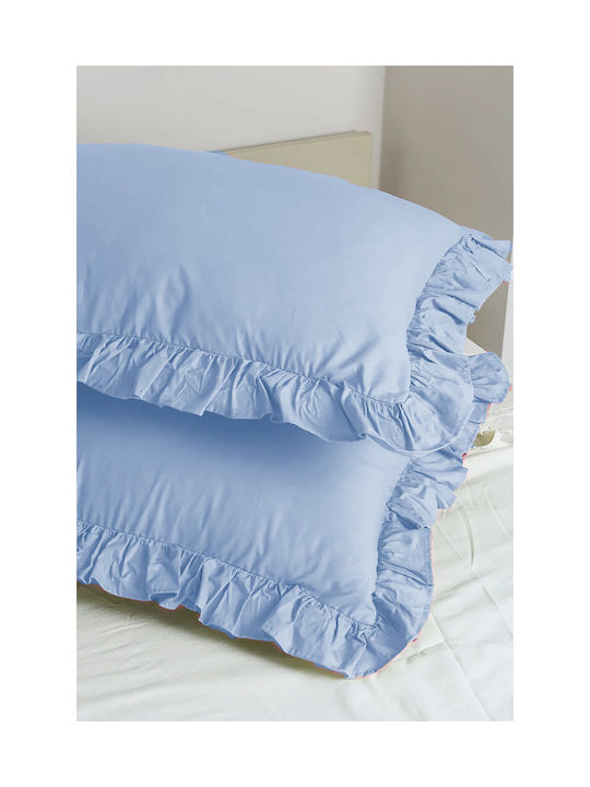 SteweHome Set Light Blue Pillowcases 50x70cm