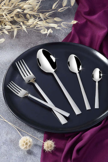 SteweHome Set De Tacâmuri Inoxidabile Albe 30 Bucăți