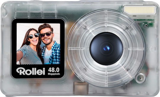 Rollei Kompaktkamera Pocket Transparent Kompakt Φωτογραφική Μηχανή 50MP 4K UHD Grau