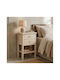 Wooden Gold Bedside Table 40x35x70cm