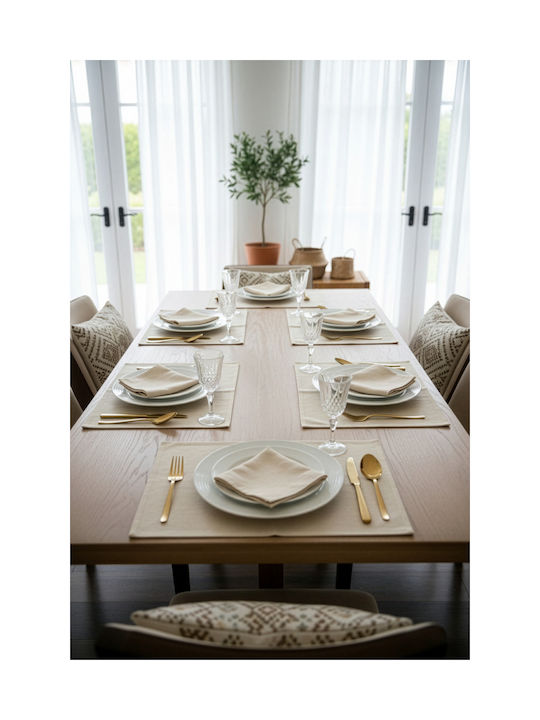 SteweHome Σουπλά Υφασμάτινο Μπεζ 45x35cm 12τμχ SteweHome Σουπλά Υφασμάτινο Μπεζ 45x35cm 12τμχ