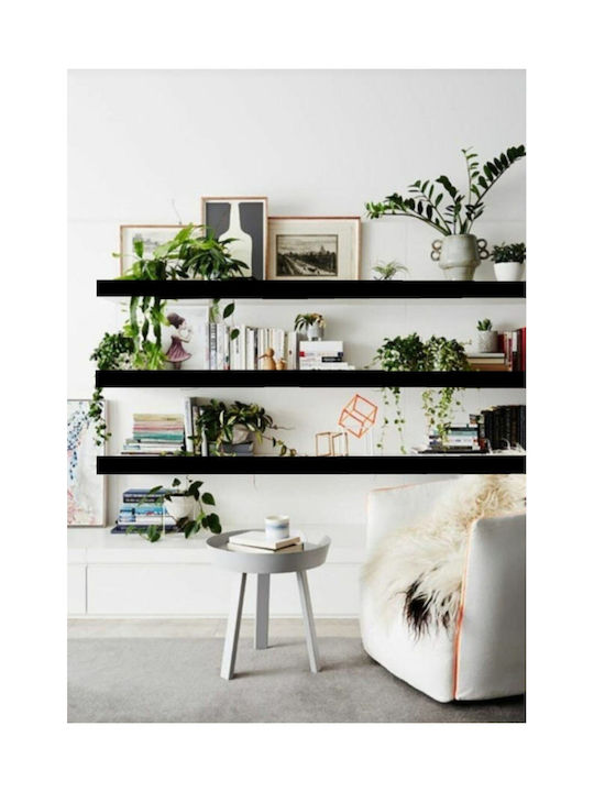 Black Wall Shelves (3 Pieces) 100x15x15cm