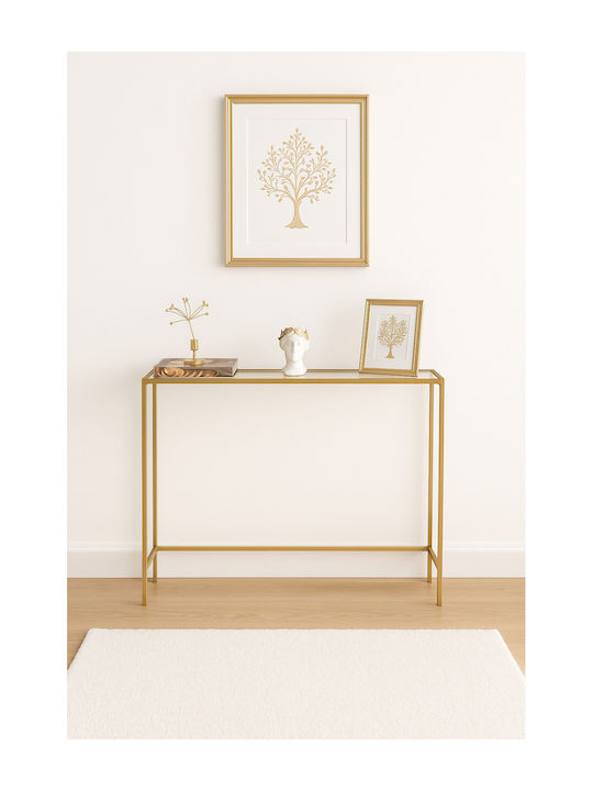 Wooden Sideboard Gold 100x20x85cm