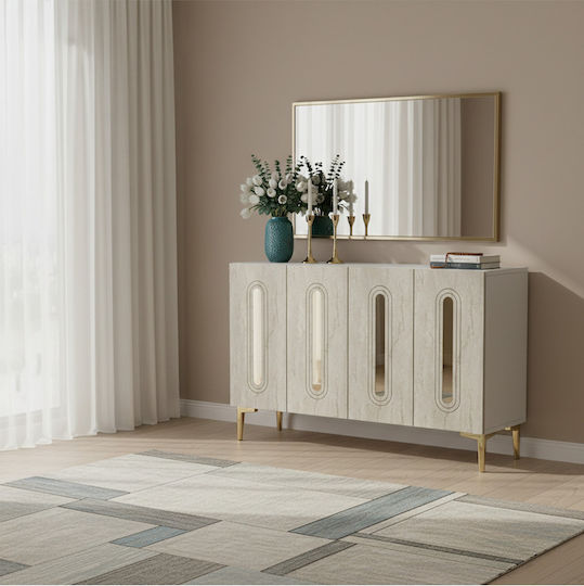 Буфет Дървен SteweHome Многоцветен 120x30x75cm