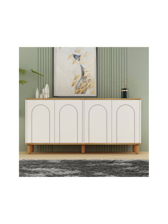 SteweHome Sideboard Holz 150x36x73cm Mehrfarbig