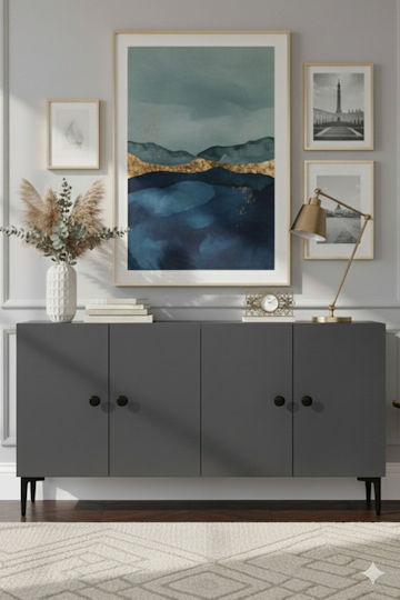 Буфет Дървен Кафяв 150x32x75cm